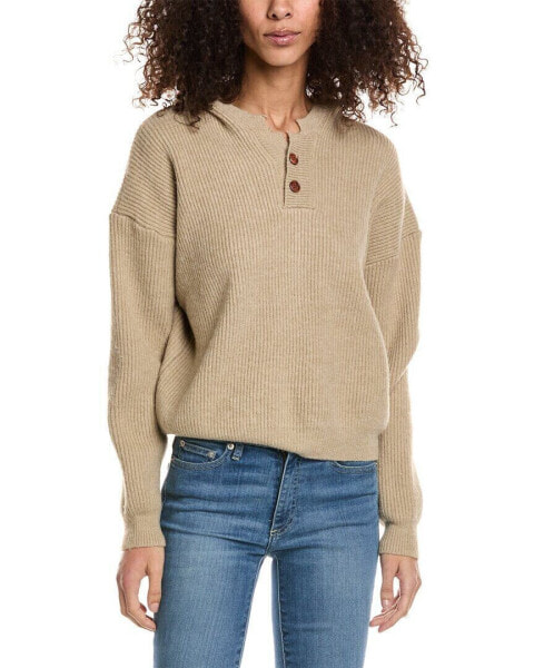 Seraphina Hooded Wool-Blend Sweater Women's Beige M