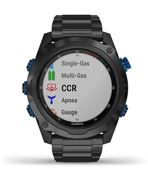 Unisex Descent Mk2i/t1 Carbon Gray Diamond-like Carbon (Dlc) Coated Titanium Band Watch, 35mm
