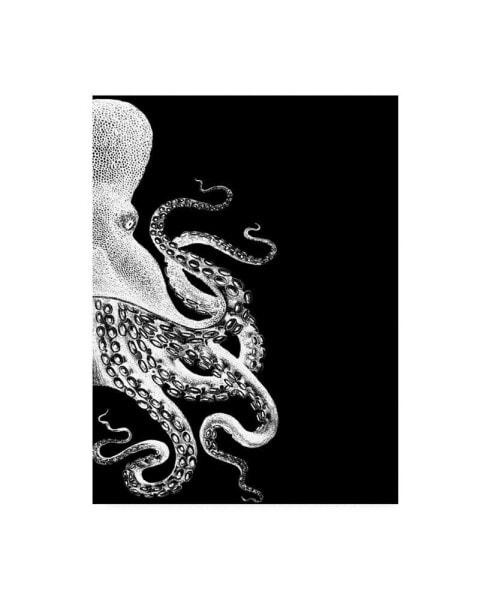 Fab Funky Octopus Black and White B Canvas Art - 15.5" x 21"