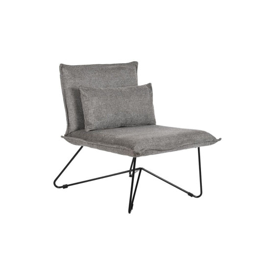 Кресло DKD Home Decor 66 x 78 x 75 cm Чёрный Серый Металл
