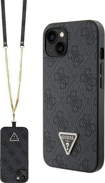 Guess Etui Guess GUHCP14SP4TDSCPK Apple iPhone 14 hardcase Crossbody 4G Metal Logo czarny/black