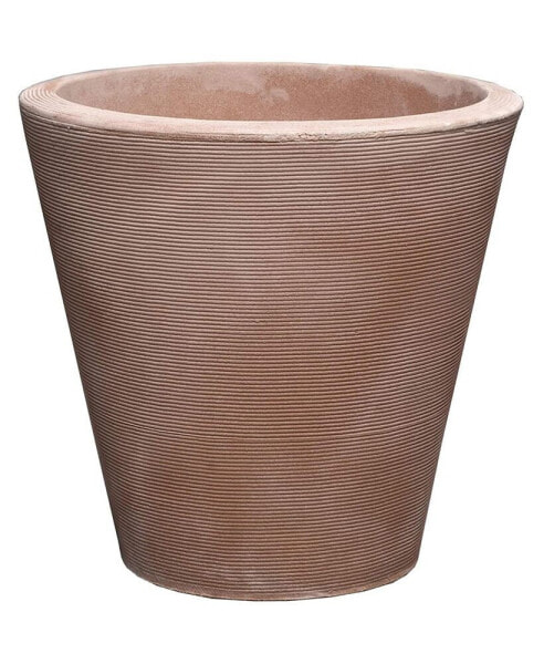 DoubleWalled Madison Planter 14" Weatherd Terrcotta