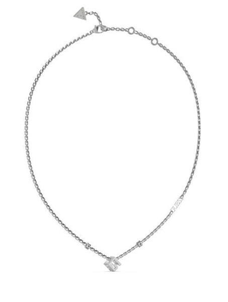 Decent G Cube Steel Necklace JUBN03084JWRHT/U