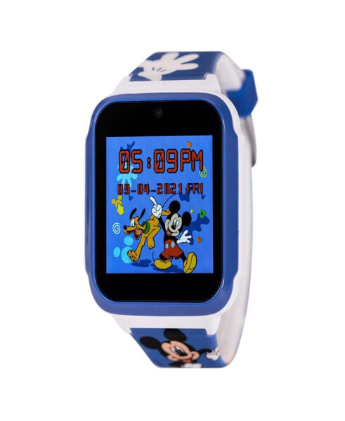 Unisex Disney Mickey Mouse Playful Multi Silicone Strap Touchscreen Smart Watch 41.5mm
