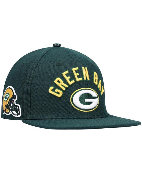 Men's Green Green Bay Packers Stacked Snapback Hat