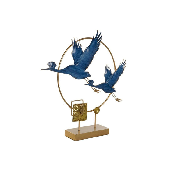 Декоративная фигура DKD Home Decor Синий Позолоченный Птица 51 x 9 x 51 см
