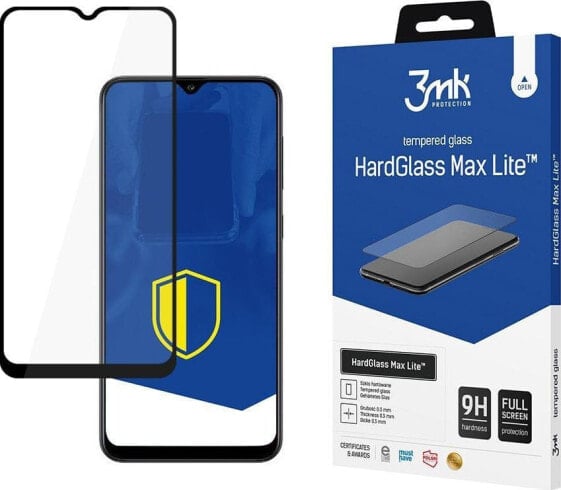 Защитное стекло 3MK Samsung Galaxy A03s 4G Black - HardGlass Max Lite