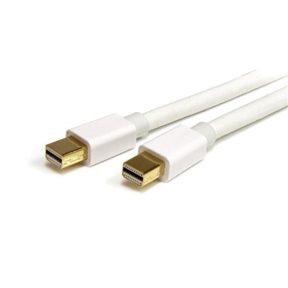 StarTech.com 6ft (2m) Mini DisplayPort Cable - 4K x 2K Ultra HD Video - Mini DisplayPort 1.2 Cable - Mini DP to Mini DP Cable for Monitor - mDP Cord works w/ Thunderbolt 2 Ports - White - 2 m - mini DisplayPort - mini DisplayPort - Male - Male - 3840 x 2400 pixels