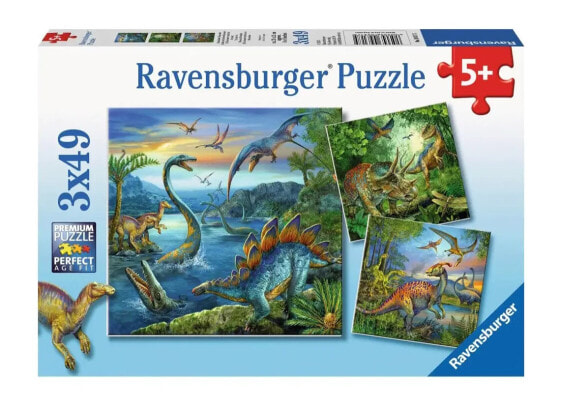 Puzzle Charm of Dinosaurs 3x49 Teile