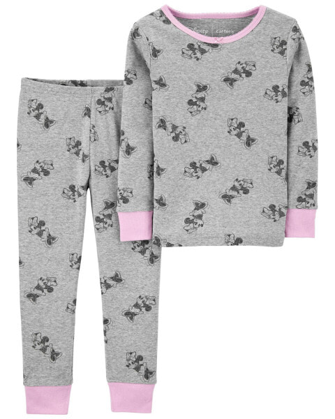 Toddler 2-Piece Minnie Mouse 100% Snug Fit Cotton Pajamas 4T