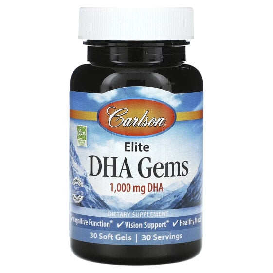 Прокачивающие мягкие гели Carlson DHA Gems Elite, 1,000 мг, 30 шт
