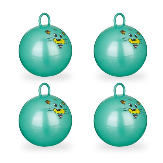 4 x Hüpfball Kinder grün