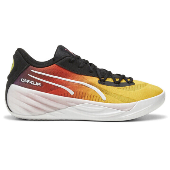 Puma AllPro Nitro Showtime Basketball Mens Black, Orange, Yellow Sneakers Athle