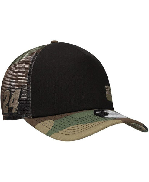 Men's Black/Camo William Byron Trucker 9FORTY Adjustable Hat