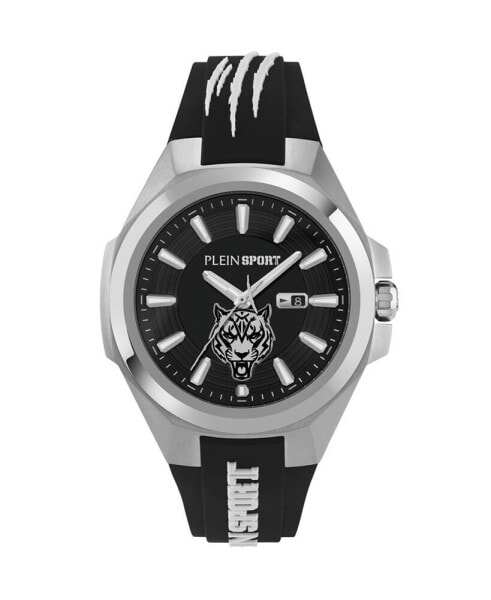 Men's Tigermaster Three Hand Date Quartz Black Silicone 47MM