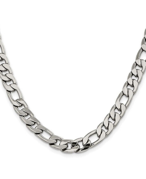 Chisel stainless Steel 8.75mm Figaro Chain Necklace
