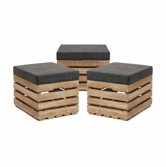 Sitzhocker mit Stauraum FLAME 3er Set