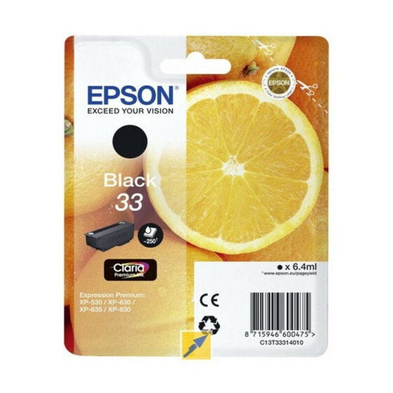 Картридж с оригинальными чернилами Epson Singlepack Black 33XL Claria Premium Ink 12,2 ml Чёрный