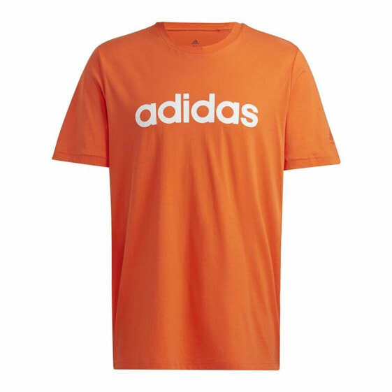 Футболка Мужская Adidas Essentials Embroidered Linear Оранжевая