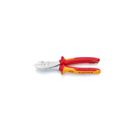 Knipex Kraftseitenschneider Länge 200 mm VDE Form 0 mit Befestigungsöse Mehrkomponenten-Hüllen