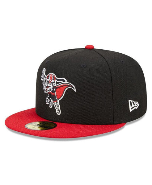 Men's Black, Red Birmingham Barons Marvel x Minor League 59FIFTY Fitted Hat
