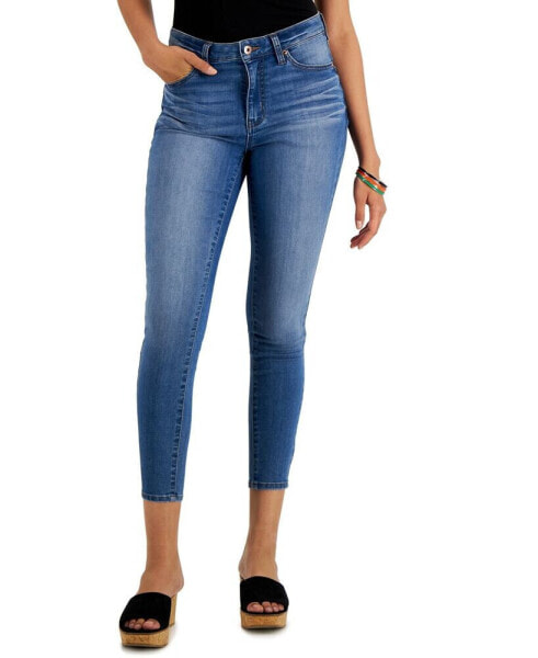 Juniors' Curvy Distressed Skinny Ankle Jeans