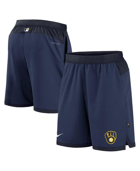 Men's Navy Milwaukee Brewers Authentic Collection Flex Vent Performance Shorts