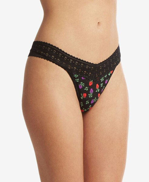 Printed DreamEase Low Rise Thong Underwear