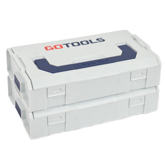 GOTOOLS Systemkoffer L-Boxx Mini grau Kleinsortiment-Box GT81500 2 Stück