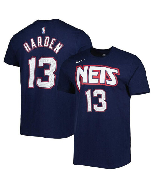 Men's James Harden Navy Brooklyn Nets 2021/22 City Edition Name and Number T-shirt