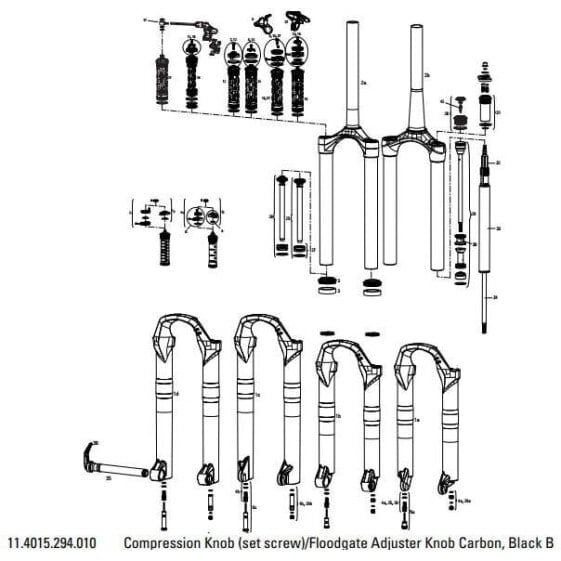 ROCKSHOX Recambio Horquilla SID/Reba Knob Set