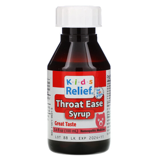 Kid's Relief®, Throat Ease Syrup, 0-12 Yrs, 3.4 fl oz (100 ml)