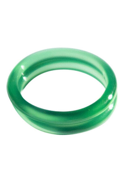 Forest — Green jade stone skinny stacking rings