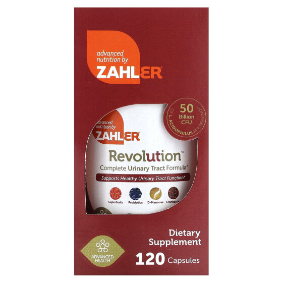 Zahler, Revolution, комплексная формула для мочевыводящих путей, 120 капсул