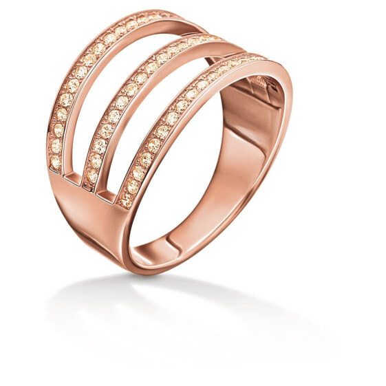 Украшения Folli Follie кольцо 3R15S091Rs-54 с розовым циферблатом (материал - нержавеющая сталь, диаметр циферблата - 54)