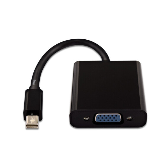 V7 Black Video Adapter Mini DisplayPort Male to VGA Female - 1 - VGA (D-Sub) output - 1920 x 1200 pixels