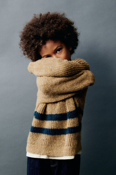 Striped knit sweater
