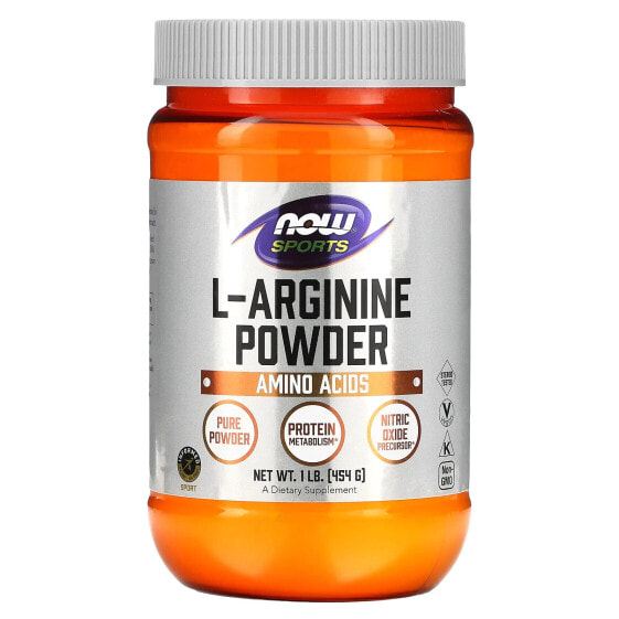 Аминокислоты NOW Sports L-Arginine Powder, 1 фунт (454 г)