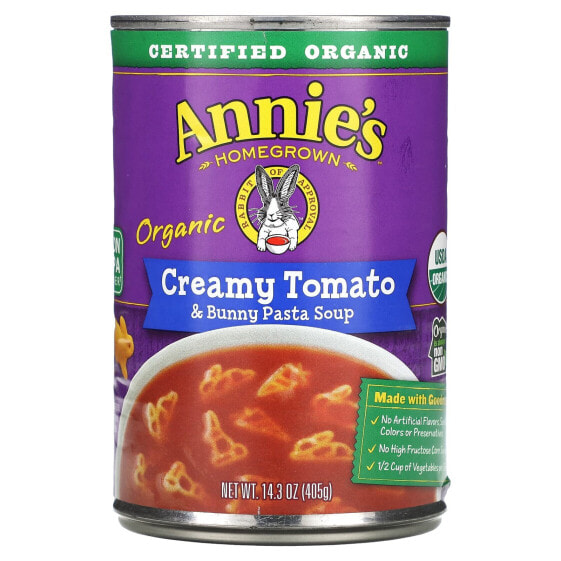 Organic Creamy Tomato & Bunny Pasta Soup, 14.3 oz (405 g)