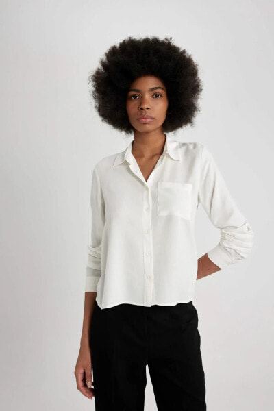 Kadın Beyaz Gömlek - W3614az/wt32