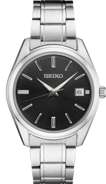 SEIKO Watch for Men - Essentials - with Sunray Finish Date Calendar LumiBrite...