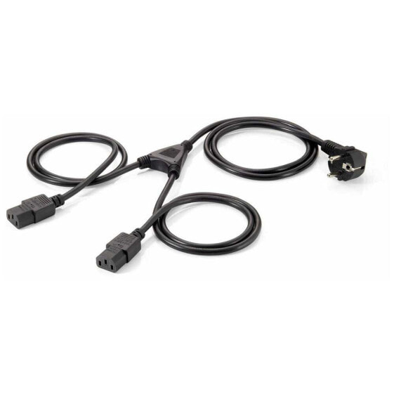 EQUIP IEC 90º To 2xIEC M/F power cord 1.8 m