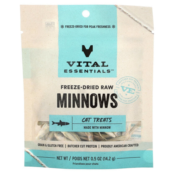 Freeze-Dried Raw Cat Treats, Minnows, 0.5 oz (14.2 g)