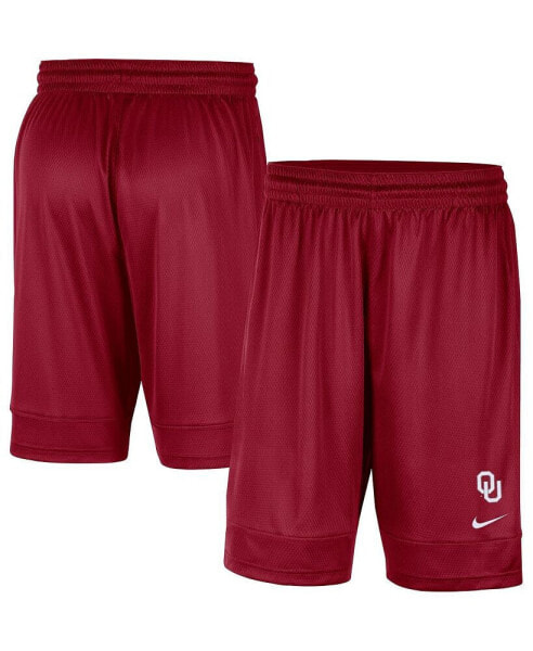 Men's Crimson Oklahoma Sooners Fast Break Team Performance Shorts