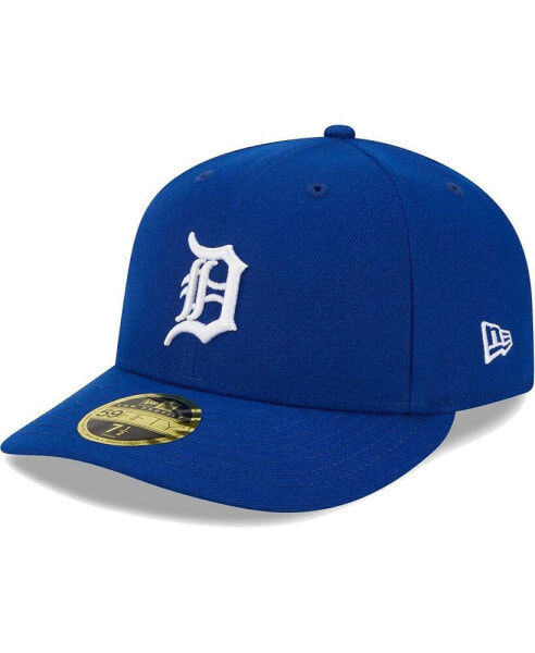 Men's Royal Detroit Tigers White Logo Low Profile 59FIFTY Fitted Hat