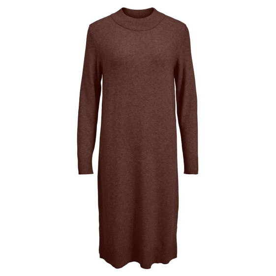 VILA Ril Long Sleeve Midi Dress