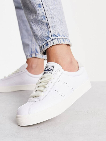 Кеды Superga 2843 Club S из кожи белого цвета