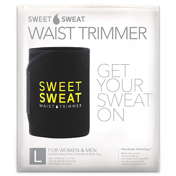 Sweet Sweat, Waist Trimmer, Large, Black & Yellow, 1 Count