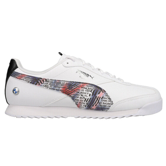 Puma Bmw M Motorsport Roma Via Lace Up Mens White Sneakers Casual Shoes 307238-