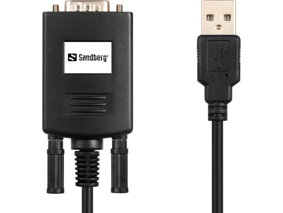 SANDBERG USB to Serial Link - PL-2303TA - Black - Blister - 400 mm - 35 mm - 15 mm